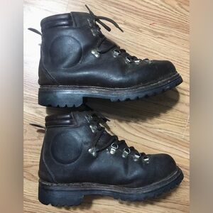 RARE Vintage Tirah USA Made Brown Leather Hiking Boots Mens Size 10